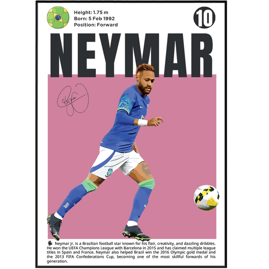Neymar Football Poster - 98typesFootball Posters