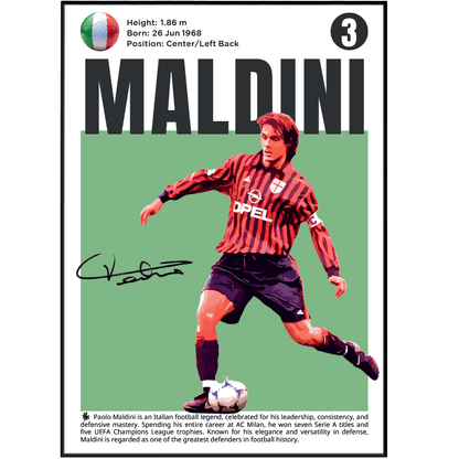 Paolo Maldini Football Posters - 98typesFootball Posters
