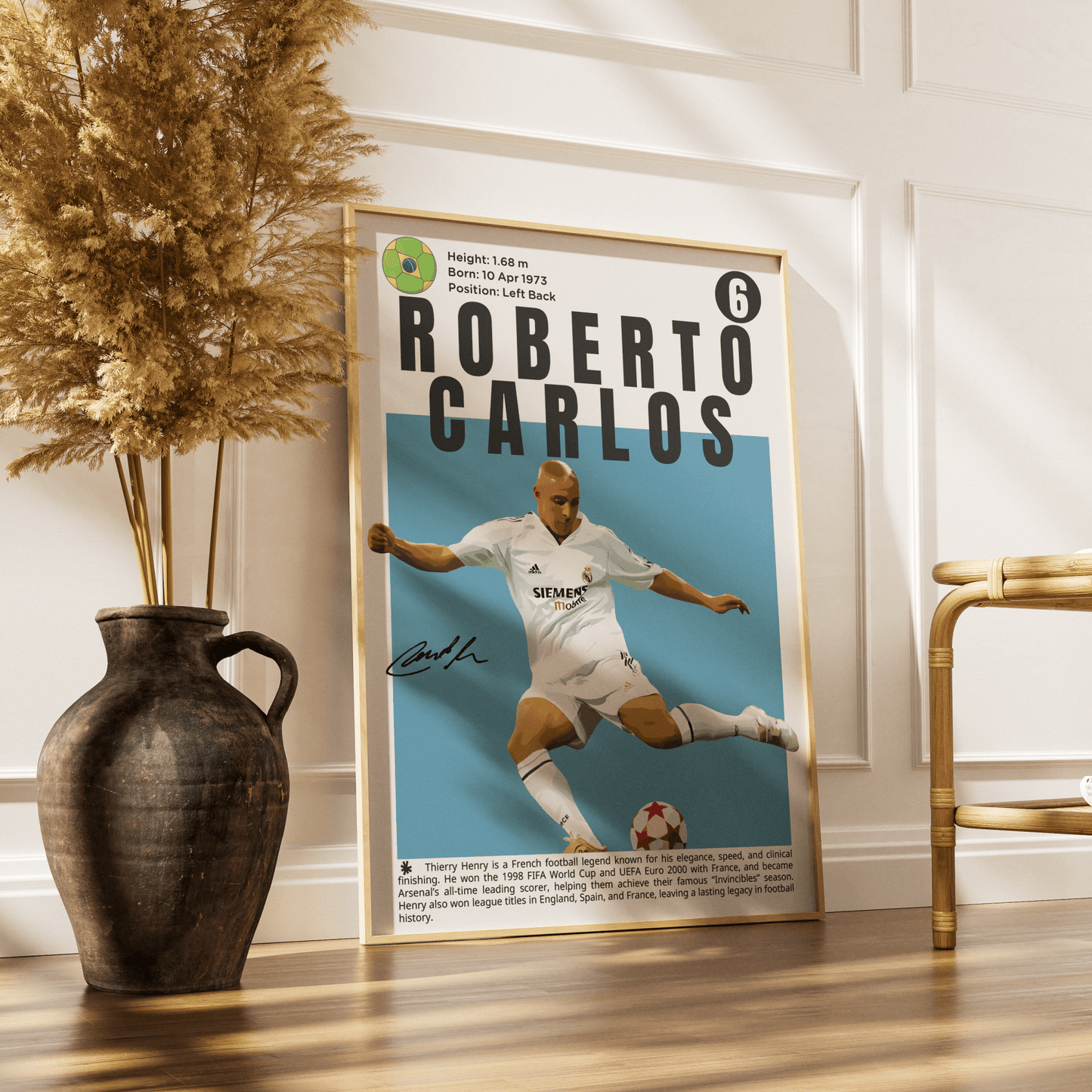Roberto Carlos Football Poster - 98types
