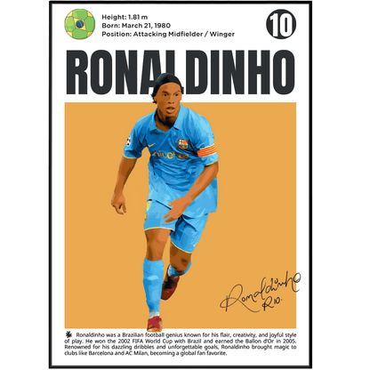 Ronaldinho 10 Football Posters - 98typesFootball Posters
