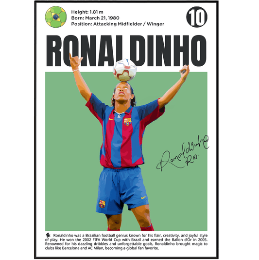 Ronaldinho Football Posters - 98typesFootball Posters