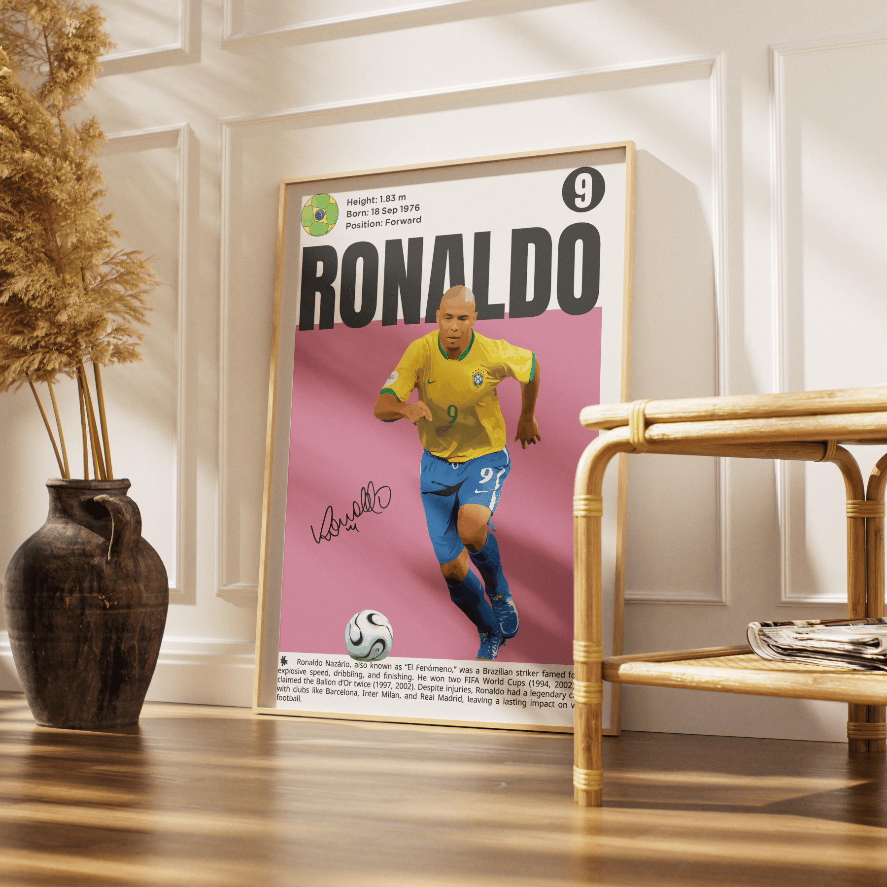 Ronaldo Nazário Football Poster - 98typesFootball Posters