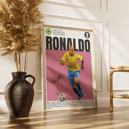 Ronaldo Nazário Football Poster - 98typesFootball Posters