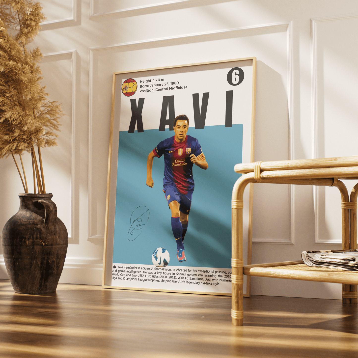 Xavi Hernández Football Poster - 98typesFootball Posters