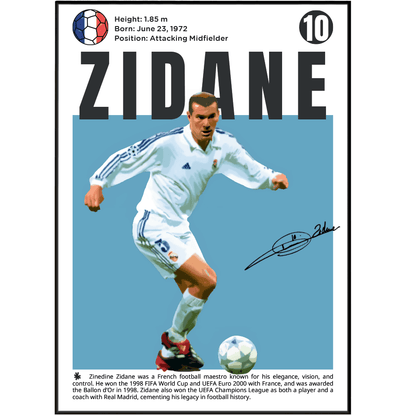 Zidane Football Posters - 98typesFootball Posters