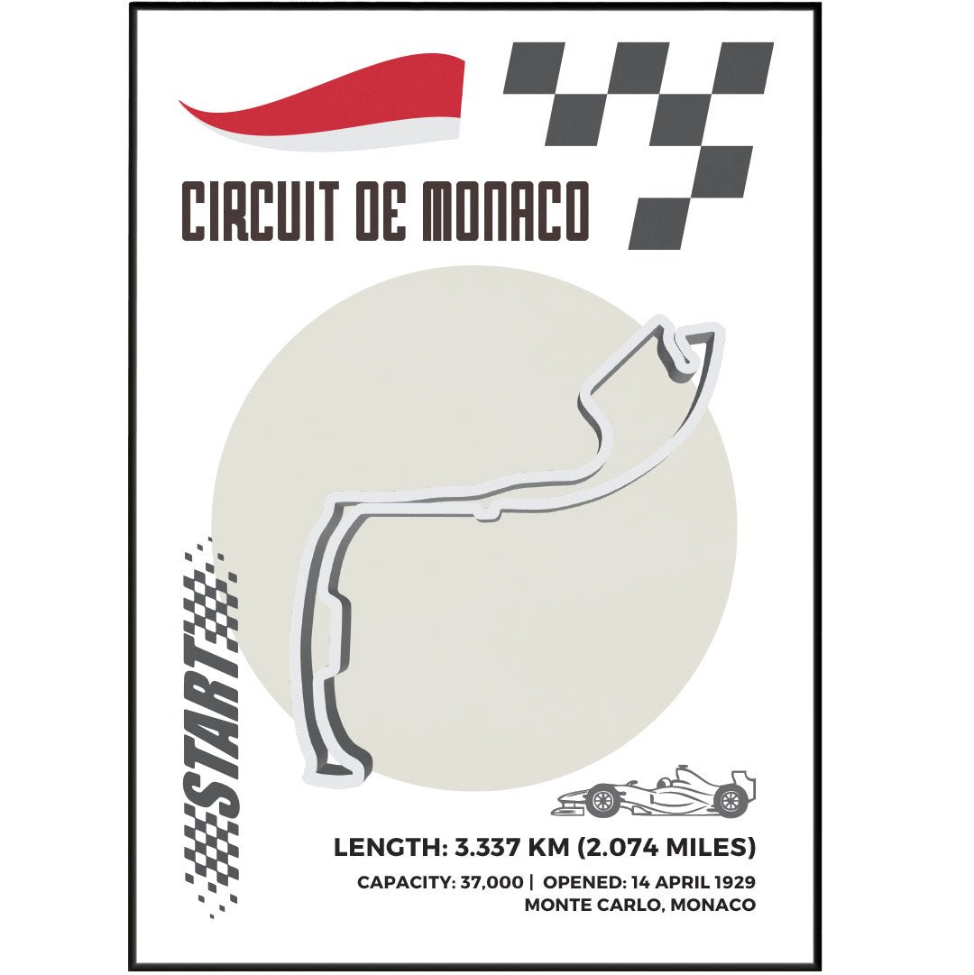 Circuit de Monaco F1 Posters - 98typesFormula One posters