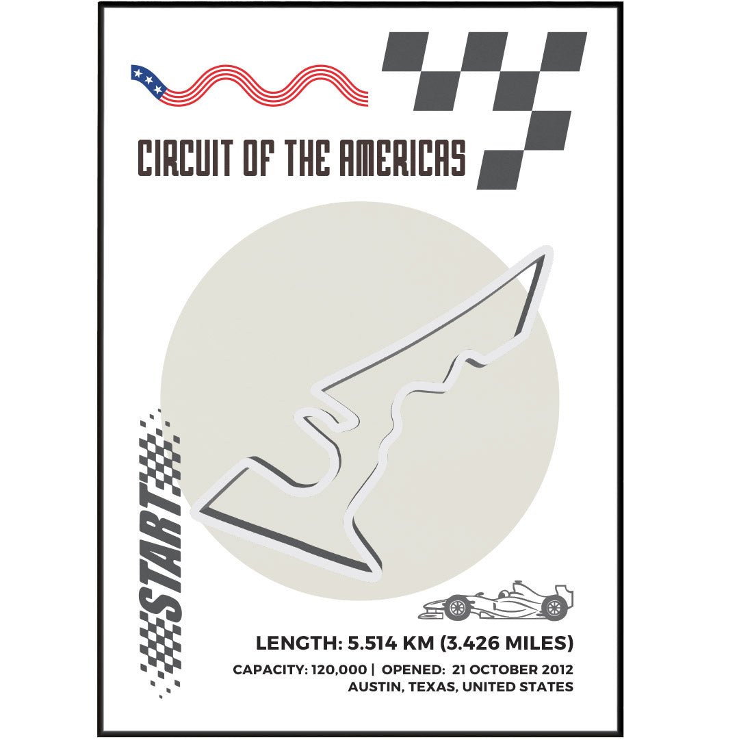 Circuit of the Americas F1 Posters - 98typesFormula One posters