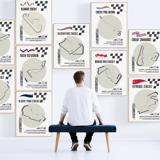 Hockenheimring Circuit F1 German Grand Prix map art print poster UK
