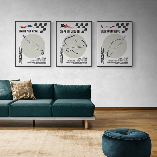 Shanghai International Circuit F1 Chinese Grand Prix map art print poster UK
