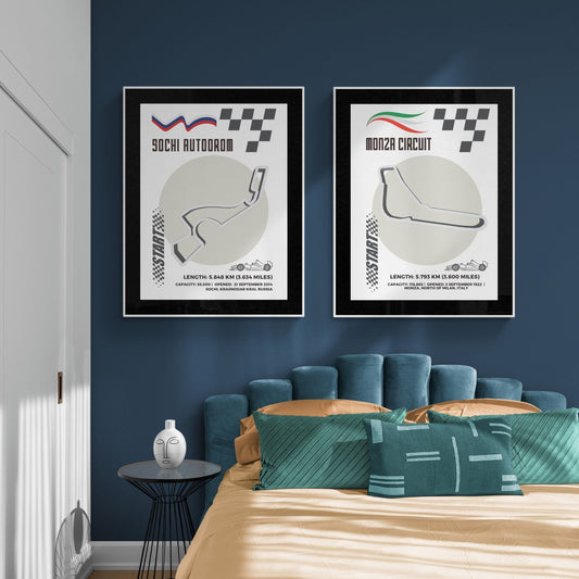 Sochi Autodrom Circuit F1 Russian Grand Prix Olympic Park map art print poster UK
