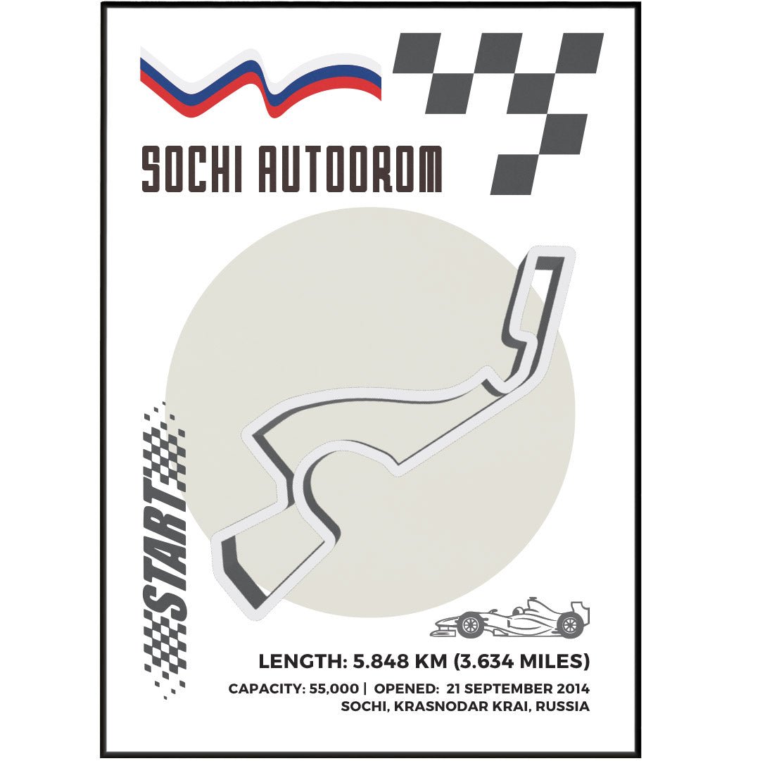 Sochi Autodrom Circuit F1 posters - 98typesFormula One posters