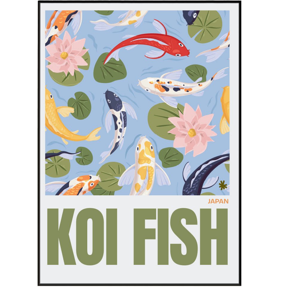 Koi Fish Poster - 98typesJapanese Art Collection