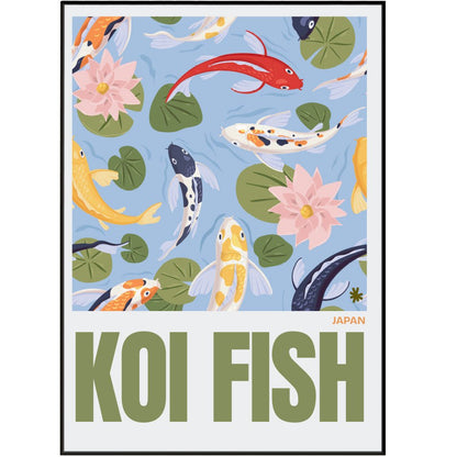 Koi Fish Poster - 98typesJapanese Art Collection