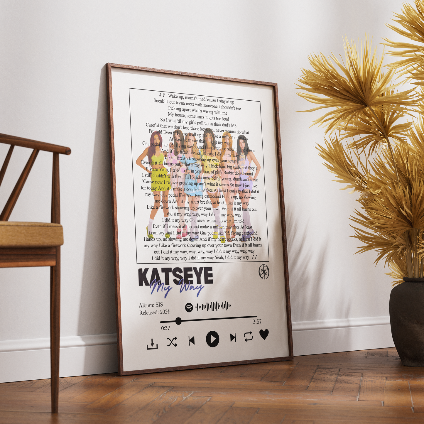 KATSEYE “My Way” Lyrics Wall Art Print