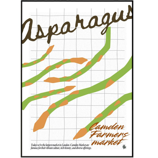 Asparagus Kitchen wall art Posters - 98typeskitchen Poster Wall Art