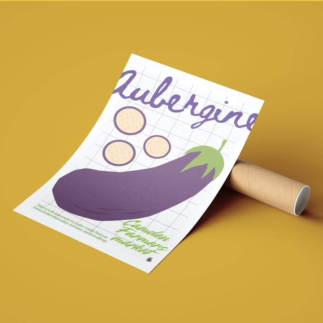 Aubergine Kitchen wall art Posters - 98typeskitchen Poster Wall Art