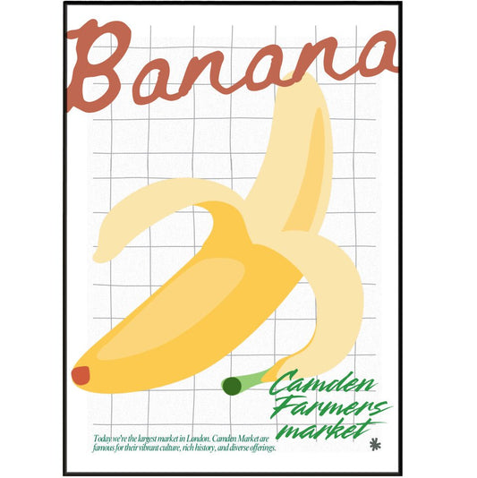 Banana Kitchen wall art Posters - 98typeskitchen Poster Wall Art