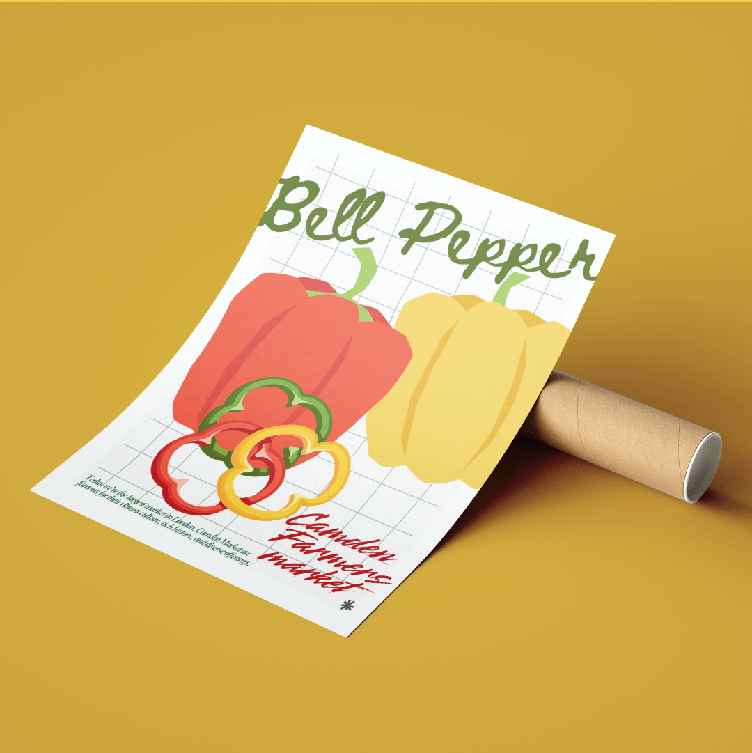 Bell Pepper Kitchen wall art Posters - 98typeskitchen Poster Wall Art