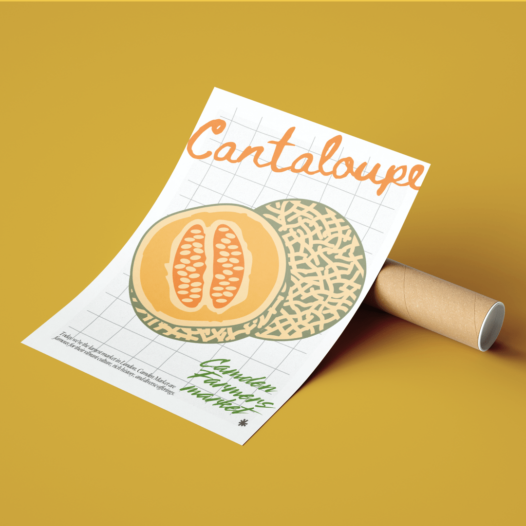 Cantaloupe Kitchen wall art Posters - 98typeskitchen Poster Wall Art