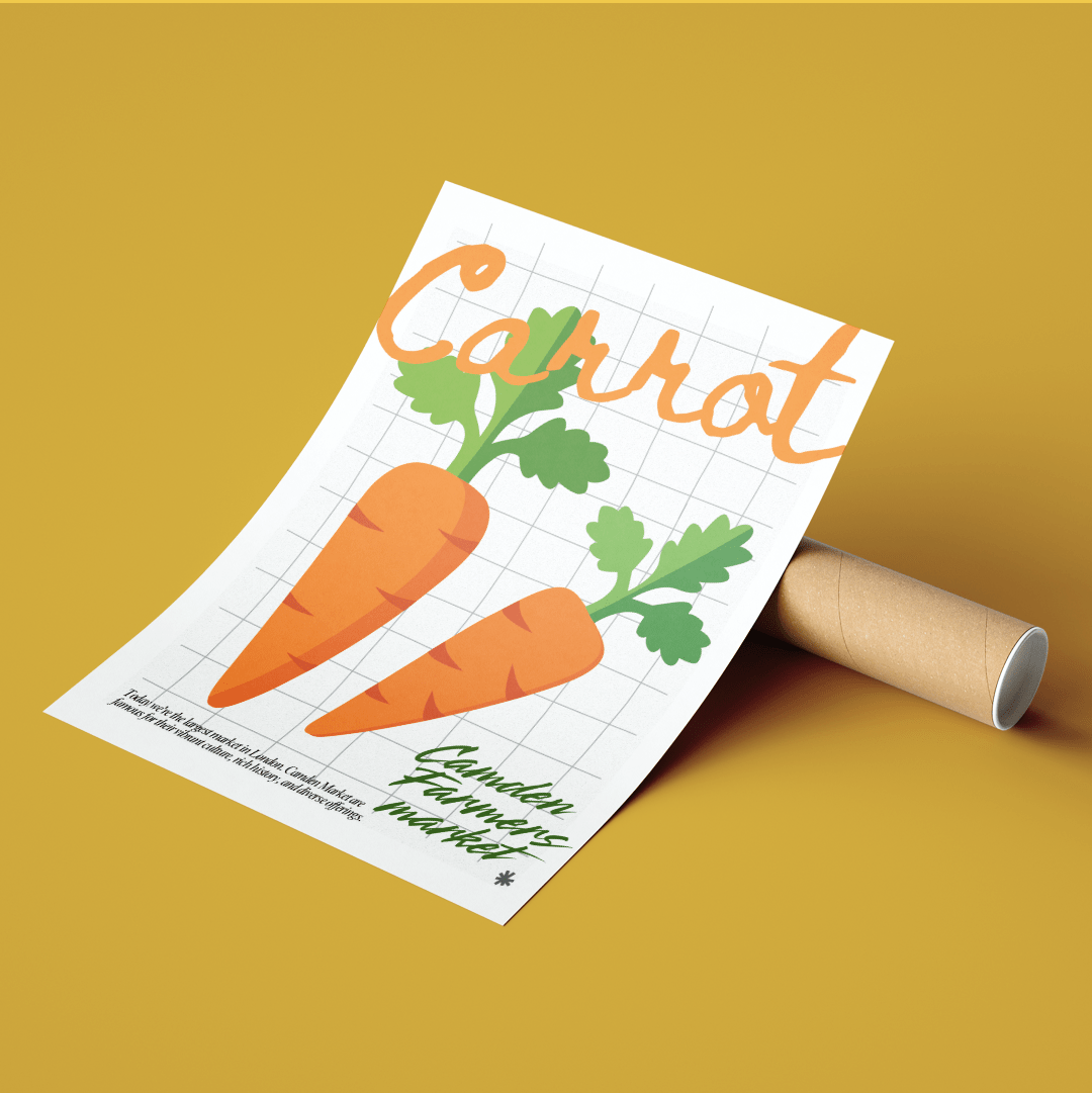 Carrot Kitchen wall art Posters - 98typeskitchen Poster Wall Art