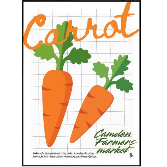 Carrot Kitchen wall art Posters - 98typeskitchen Poster Wall Art