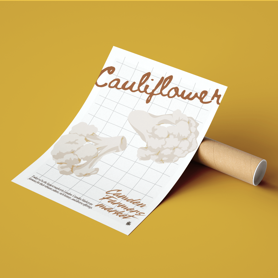 Cauliflower Kitchen wall art Posters - 98typeskitchen Poster Wall Art