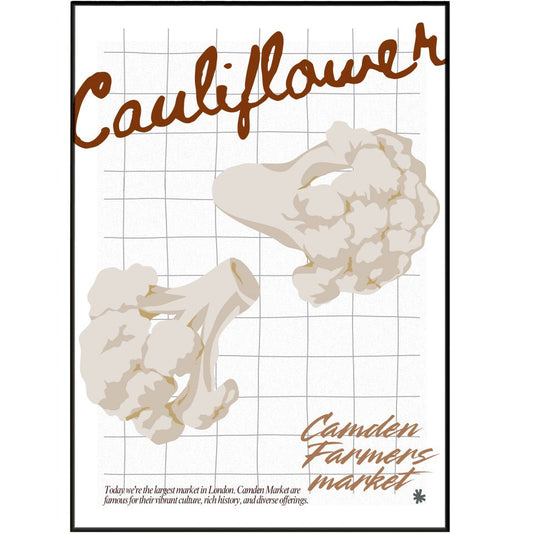 Cauliflower Kitchen wall art Posters - 98typeskitchen Poster Wall Art