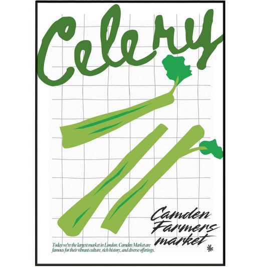Celery Kitchen wall art Posters - 98typeskitchen Poster Wall Art