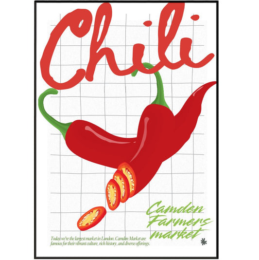 Chili Kitchen wall art Posters - 98typeskitchen Poster Wall Art