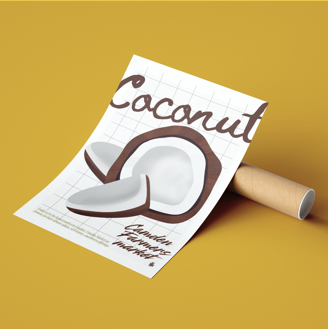 Coconut Kitchen wall art Posters - 98typeskitchen Poster Wall Art