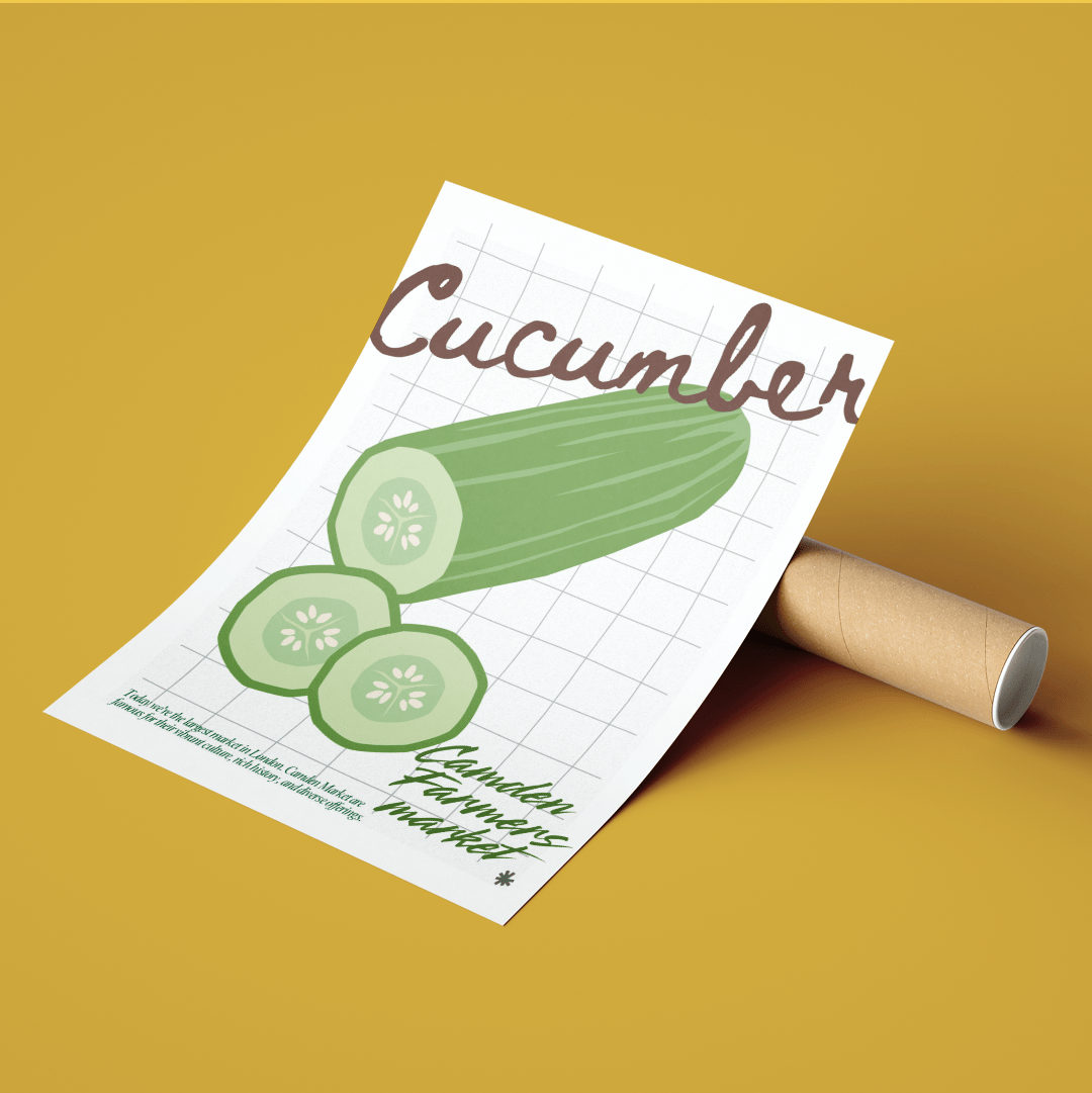 Cucumber Kitchen wall art Posters - 98typeskitchen Poster Wall Art