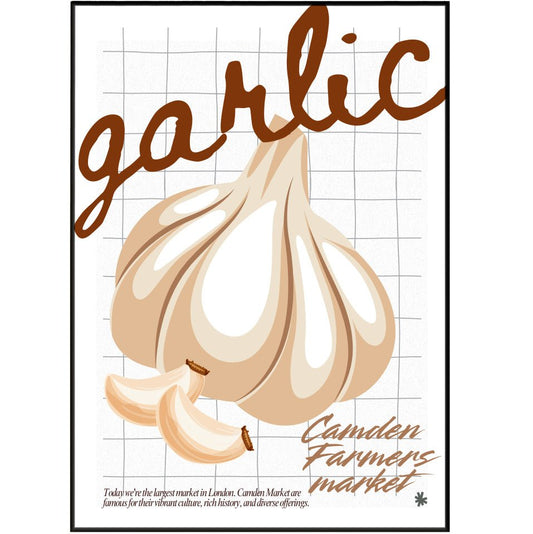 Garlic Kitchen wall art Posters - 98typeskitchen Poster Wall Art