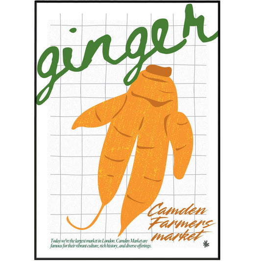 Ginger Kitchen wall art Posters - 98typeskitchen Poster Wall Art
