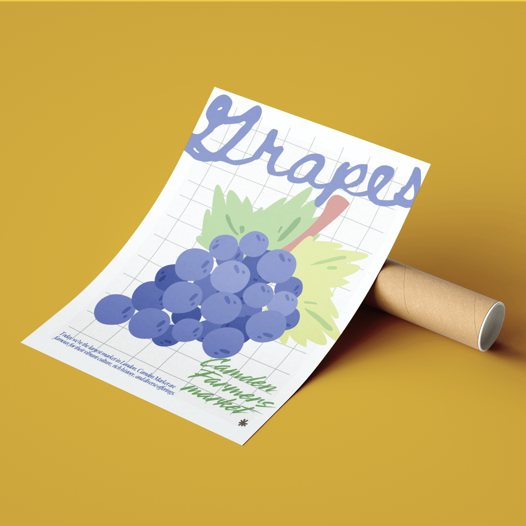 Grapes Kitchen wall art Posters - 98typeskitchen Poster Wall Art