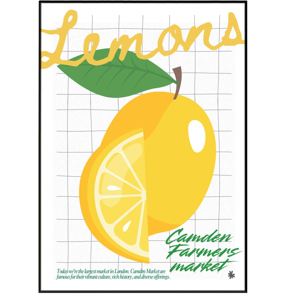 Lemons kitchen wall art posters - 98typeskitchen Poster Wall Art
