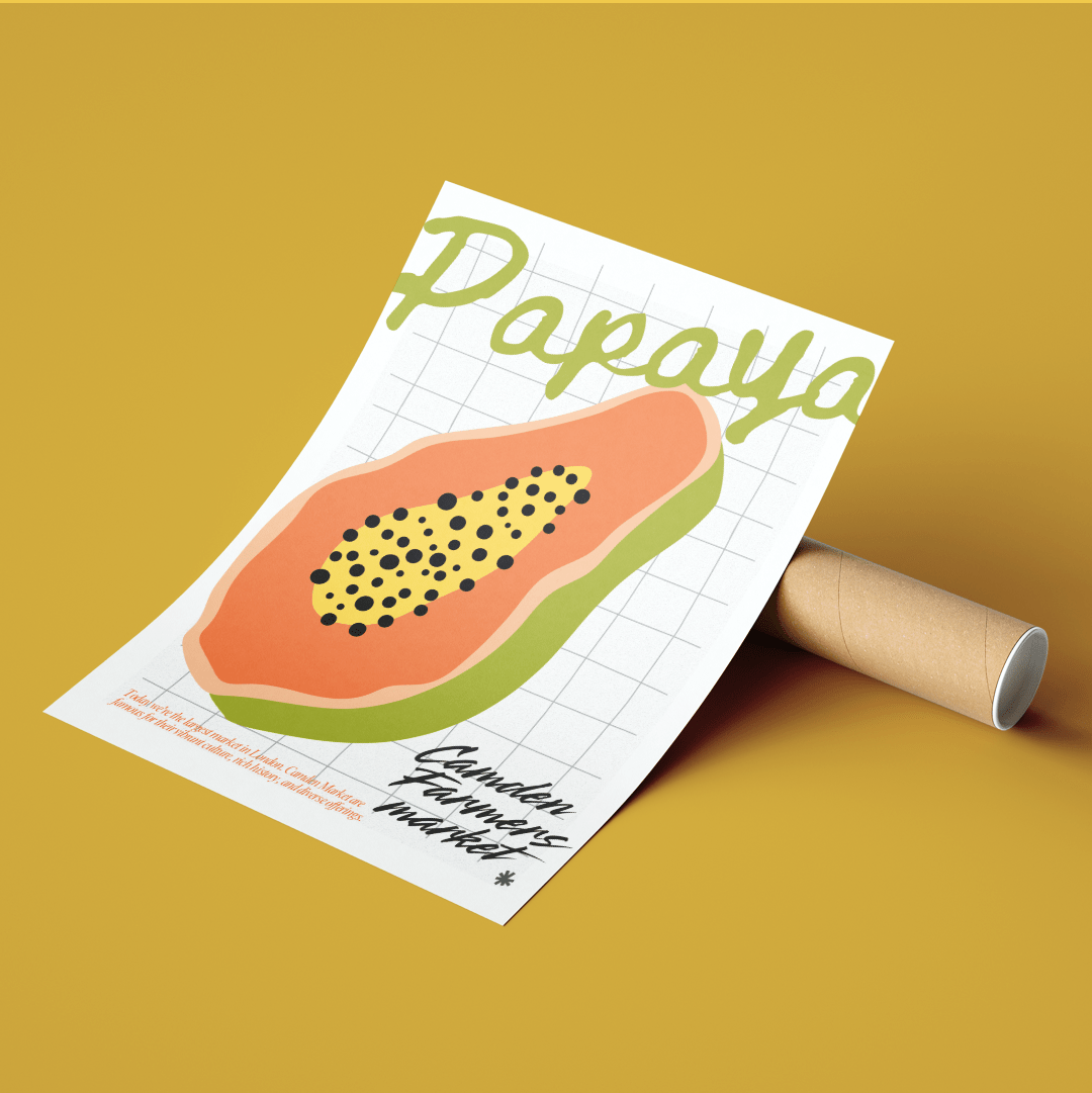 Papaya kitchen wall art posters - 98typeskitchen Poster Wall Art