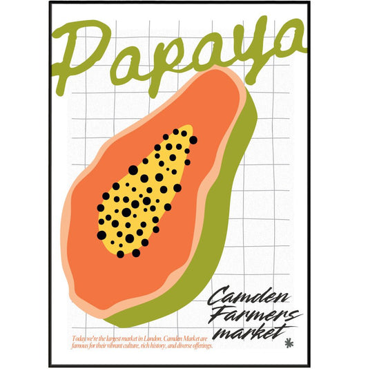 Papaya kitchen wall art posters - 98typeskitchen Poster Wall Art