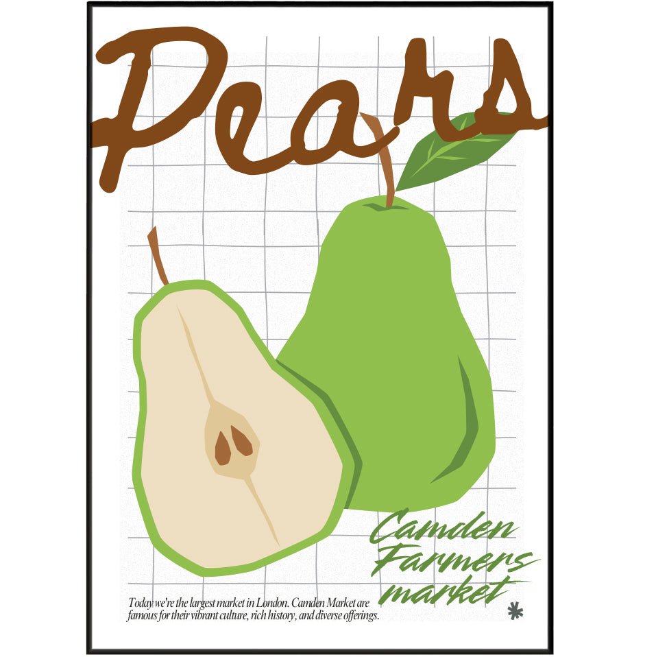 Pears kitchen wall art posters - 98typeskitchen Poster Wall Art