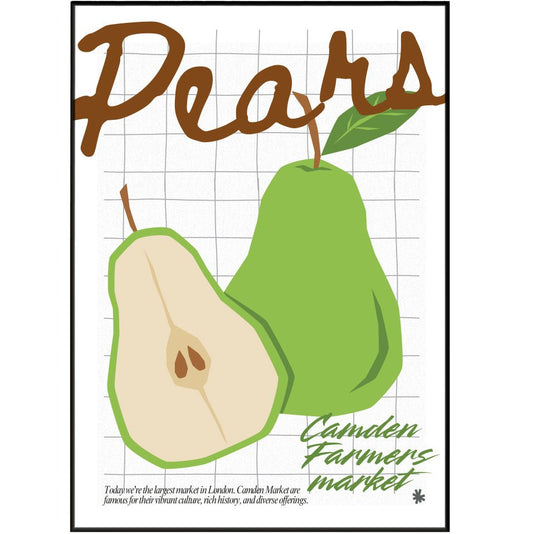 Pears kitchen wall art posters - 98typeskitchen Poster Wall Art