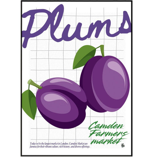 Plums kitchen wall art posters - 98typeskitchen Poster Wall Art