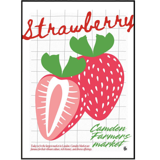 Strawberry kitchen wall art posters - 98typeskitchen Poster Wall Art