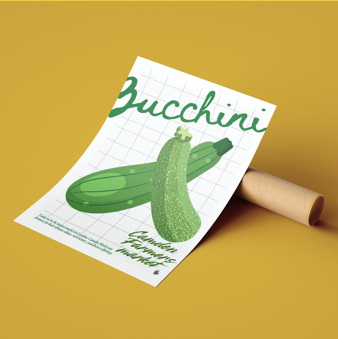 Zucchini kitchen wall art posters - 98typeskitchen Poster Wall Art
