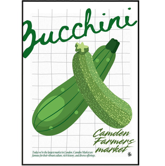 Zucchini kitchen wall art posters - 98typeskitchen Poster Wall Art