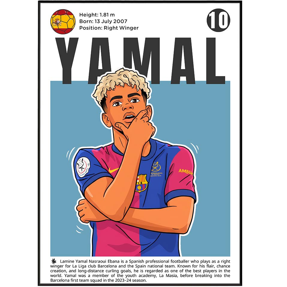 Lamine Yamal Football Poster