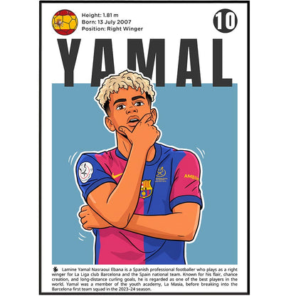 Lamine Yamal Football Poster