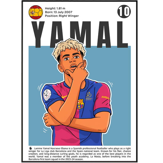 Lamine Yamal Football Poster