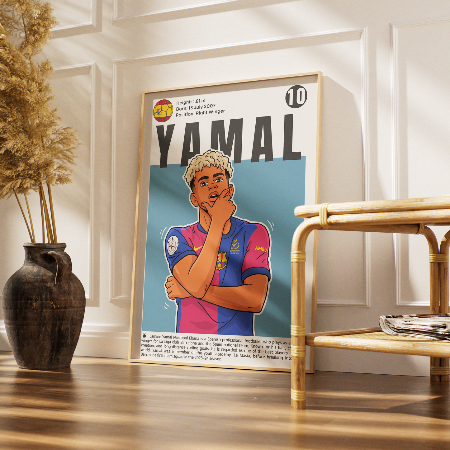Lamine Yamal Football Poster