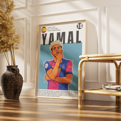 Lamine Yamal Football Poster