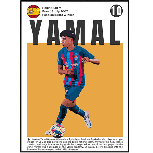 Yamal Lamine Football Poster