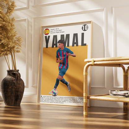 Yamal Lamine Football Poster